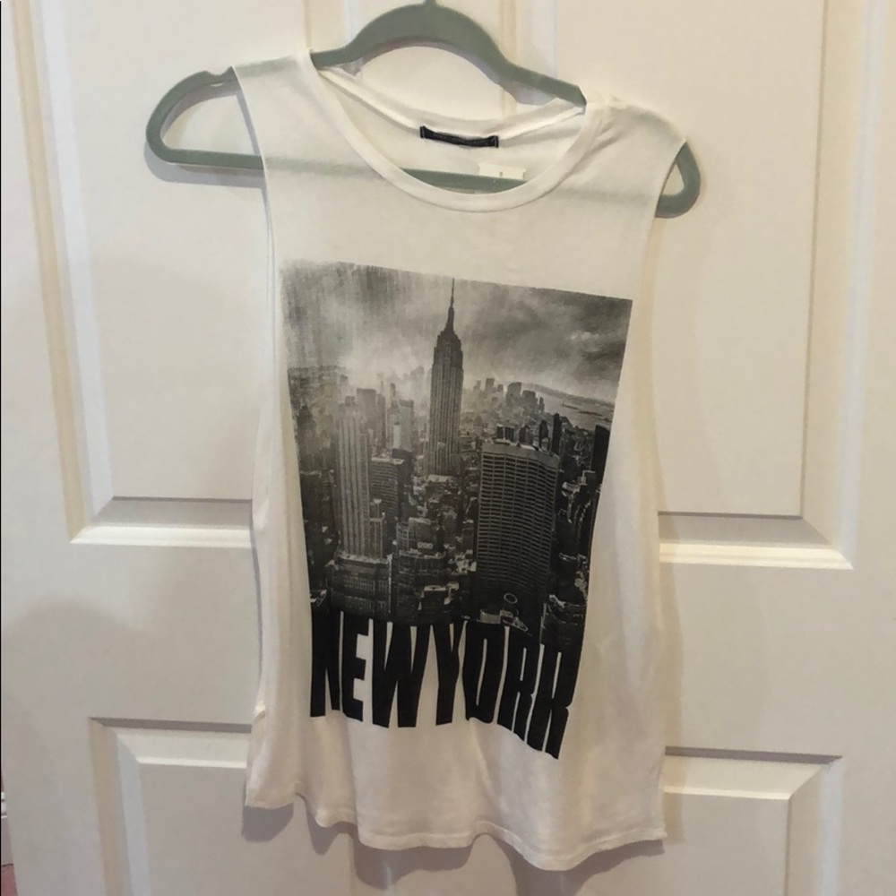 White New York Tank Top